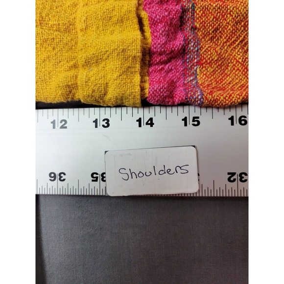 Vintage Adini Bright Plaid Color Block Cotton Shift  Dress Nepal‎ Large - Picture 10 of 11